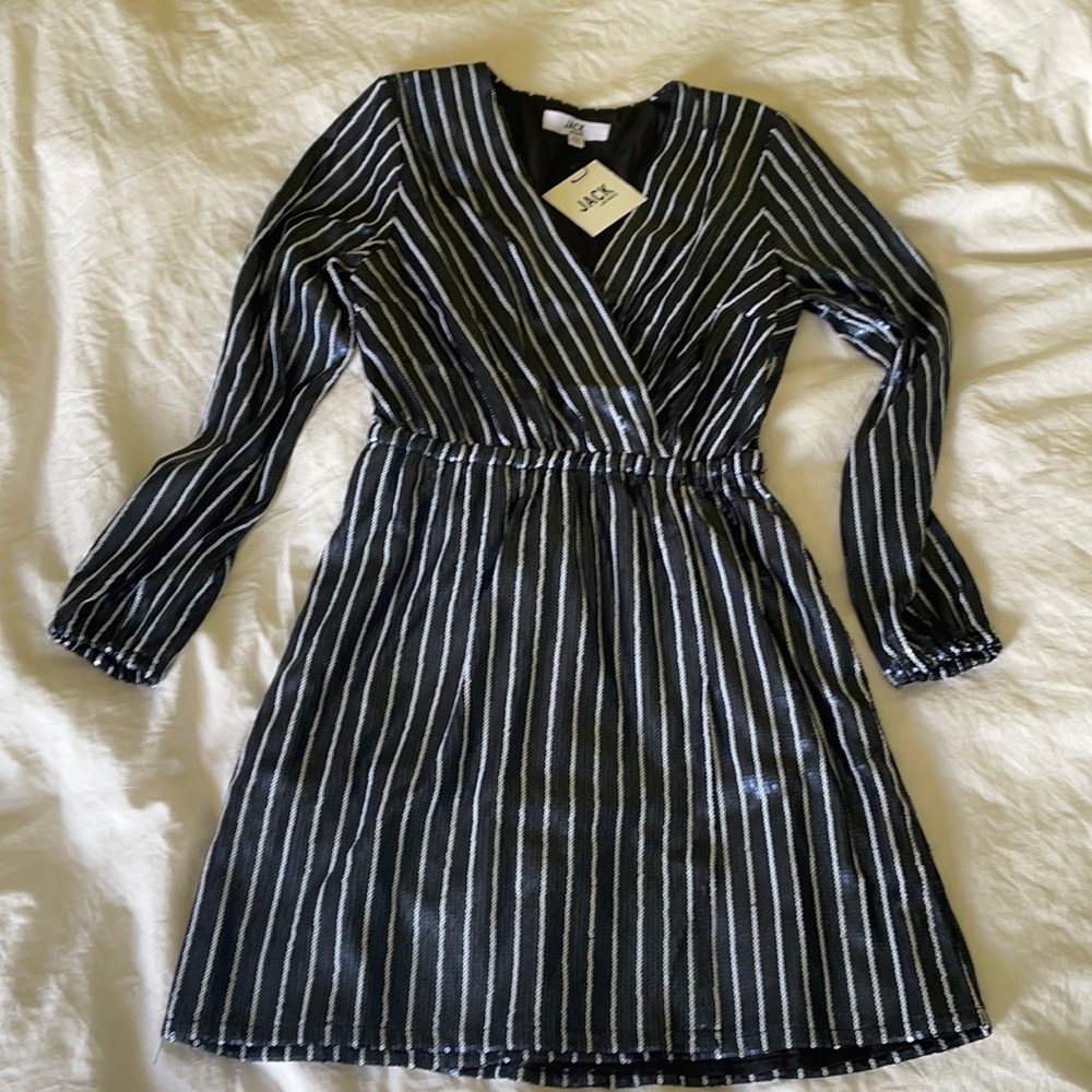 NEW Sequins!! Jack by B.B. Dakota Issa Wrap dress size xs NWT